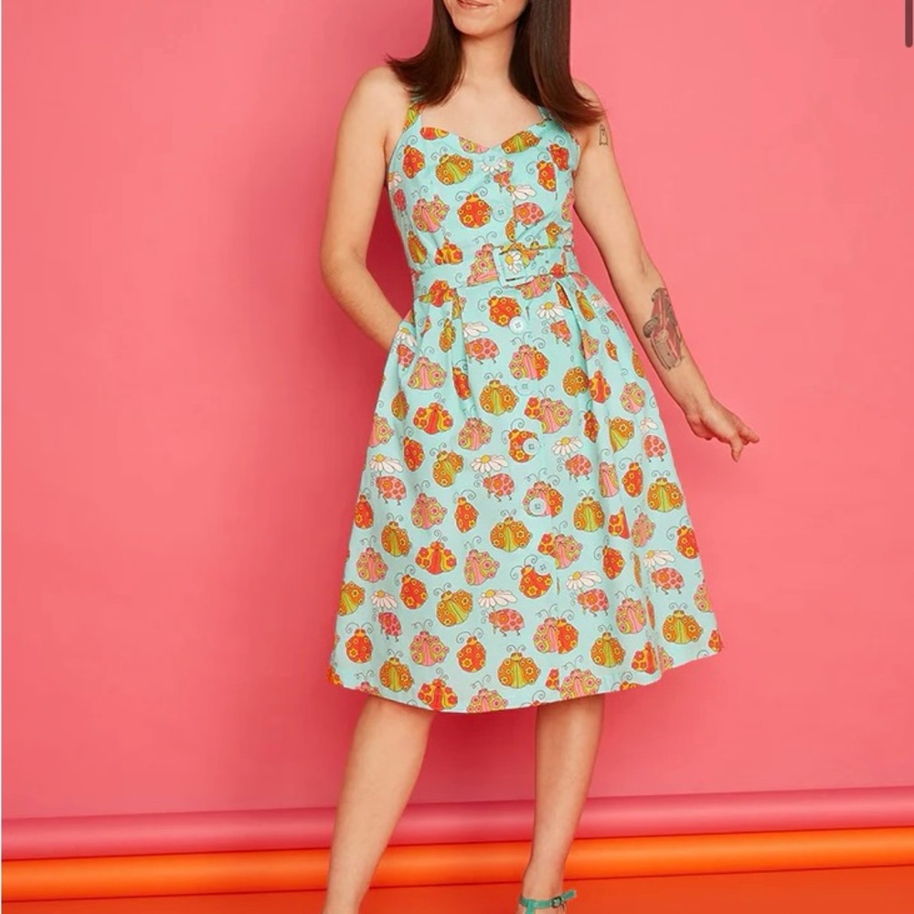 NWT Modcloth Marisol Muro Ladybug Sundress S/M